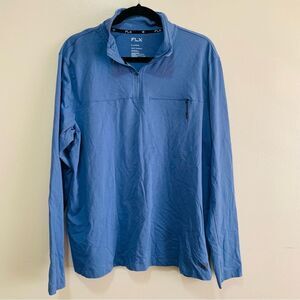 FLX Blue Quarter-Zip Urban Commuter men’s pullover size X large
